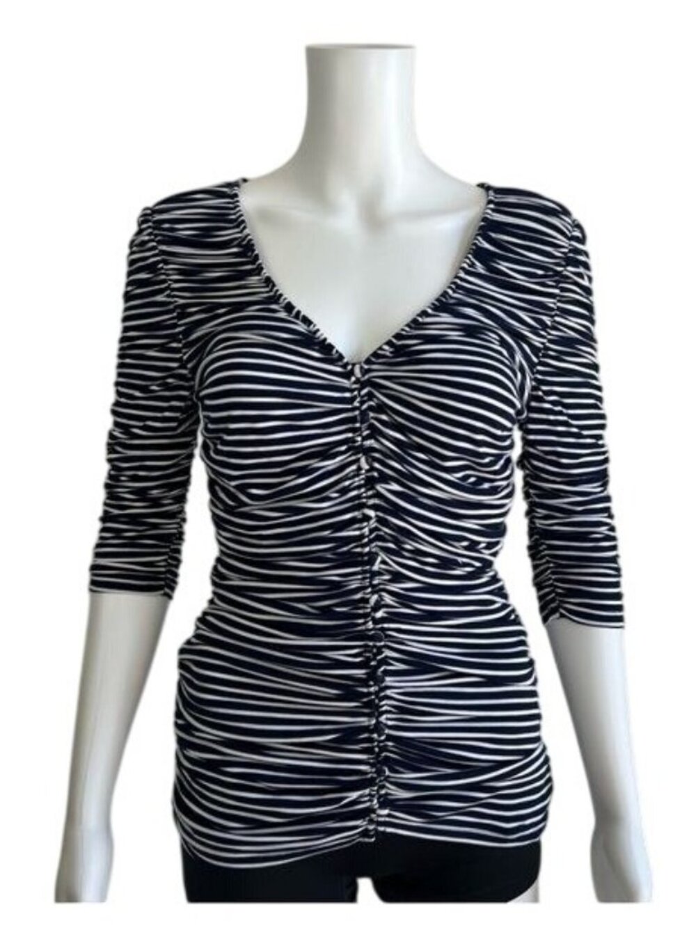 ANTHRO SUNDAY IN BROOKLYN Ruched 3/4 Sleeve Top - Size XS